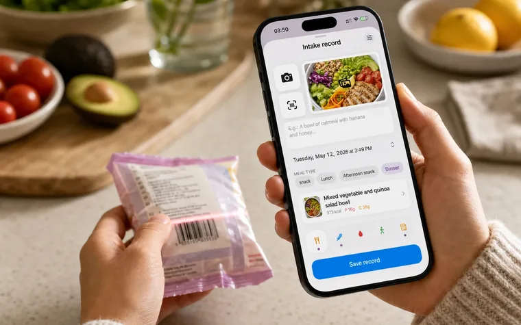 Someone scans a packaged product's barcode with Dalia.